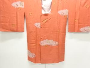 絞り雲に花模様道行コート